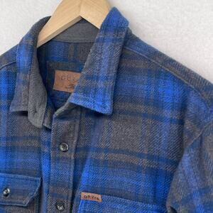 ORVIS Shirt Mens M Perfect Flannel Plaid Brushed Heavyweight Lumberjack Blue